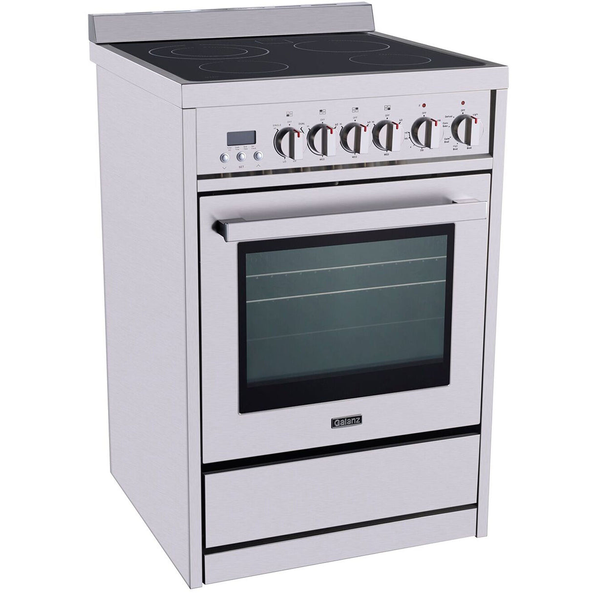 Galanz 24 in. Electric Slide-In Range in Stainless Steel (GL1FR24ASSARN)