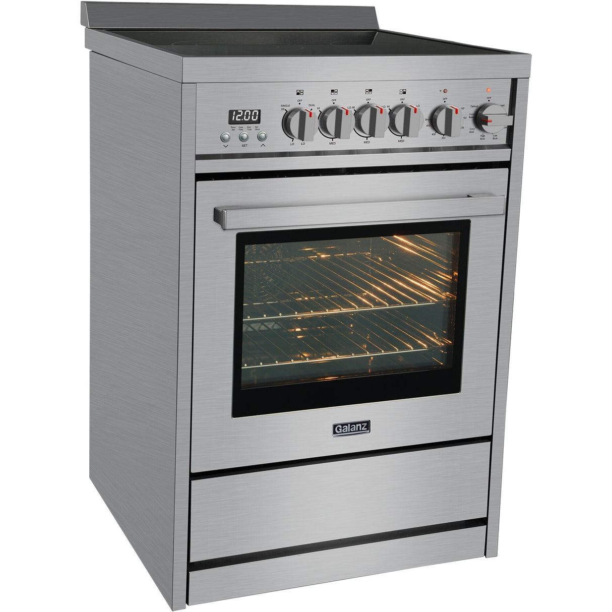 Galanz 24 in. Electric Slide-In Range in Stainless Steel (GL1FR24ASSARN)