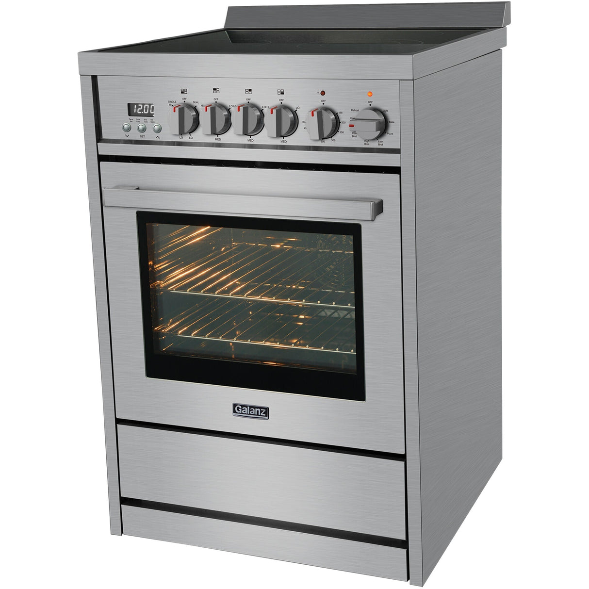 Galanz 24 in. Electric Slide-In Range in Stainless Steel (GL1FR24ASSARN)