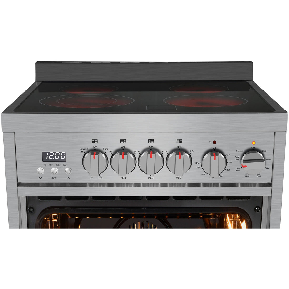 Galanz 24 in. Electric Slide-In Range in Stainless Steel (GL1FR24ASSARN)