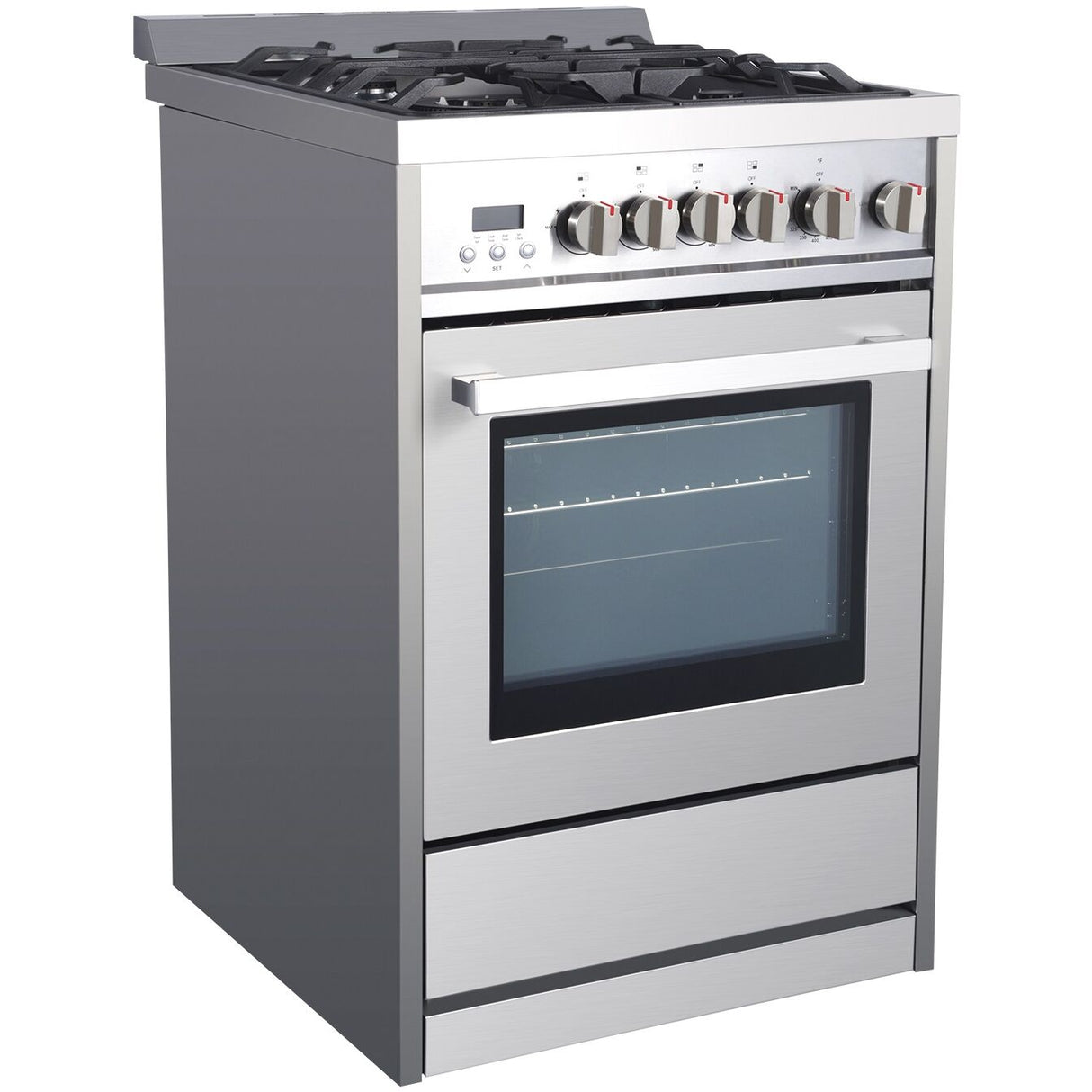 Galanz 24 in. Gas Slide-In Range in Stainless Steel (GL1FR24ASSAGN)