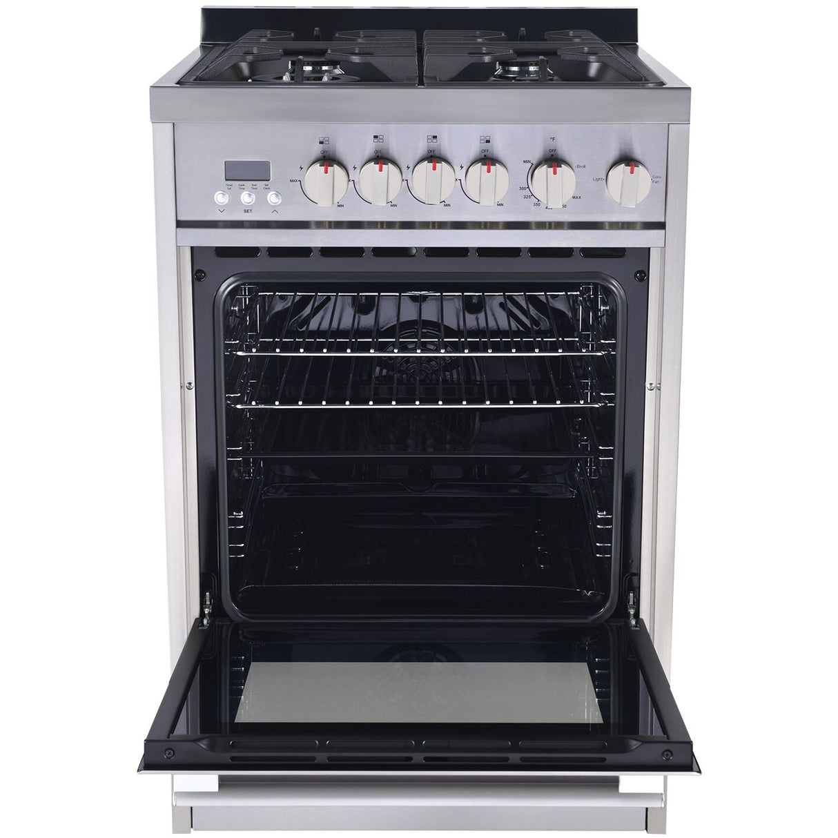 Galanz 24 in. Gas Slide-In Range in Stainless Steel (GL1FR24ASSAGN)