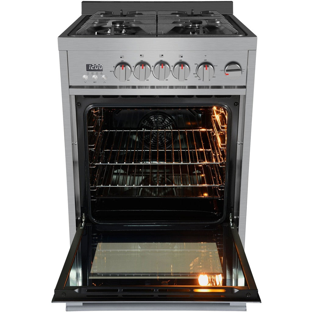 Galanz 24 in. Gas Slide-In Range in Stainless Steel (GL1FR24ASSAGN)