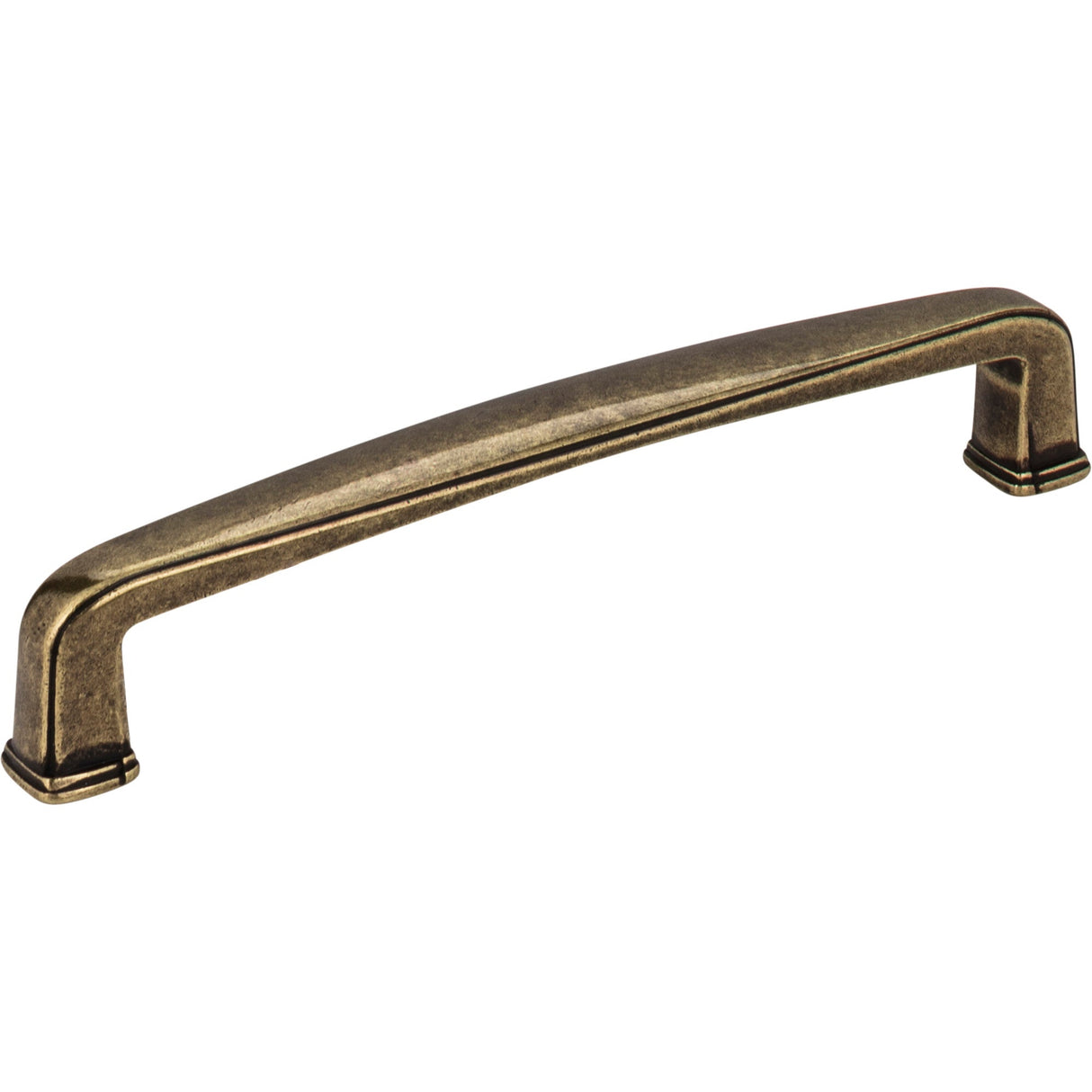 Square Milan 1 Cabinet Pull by Jeffrey Alexander - Distressed Antique Brass
