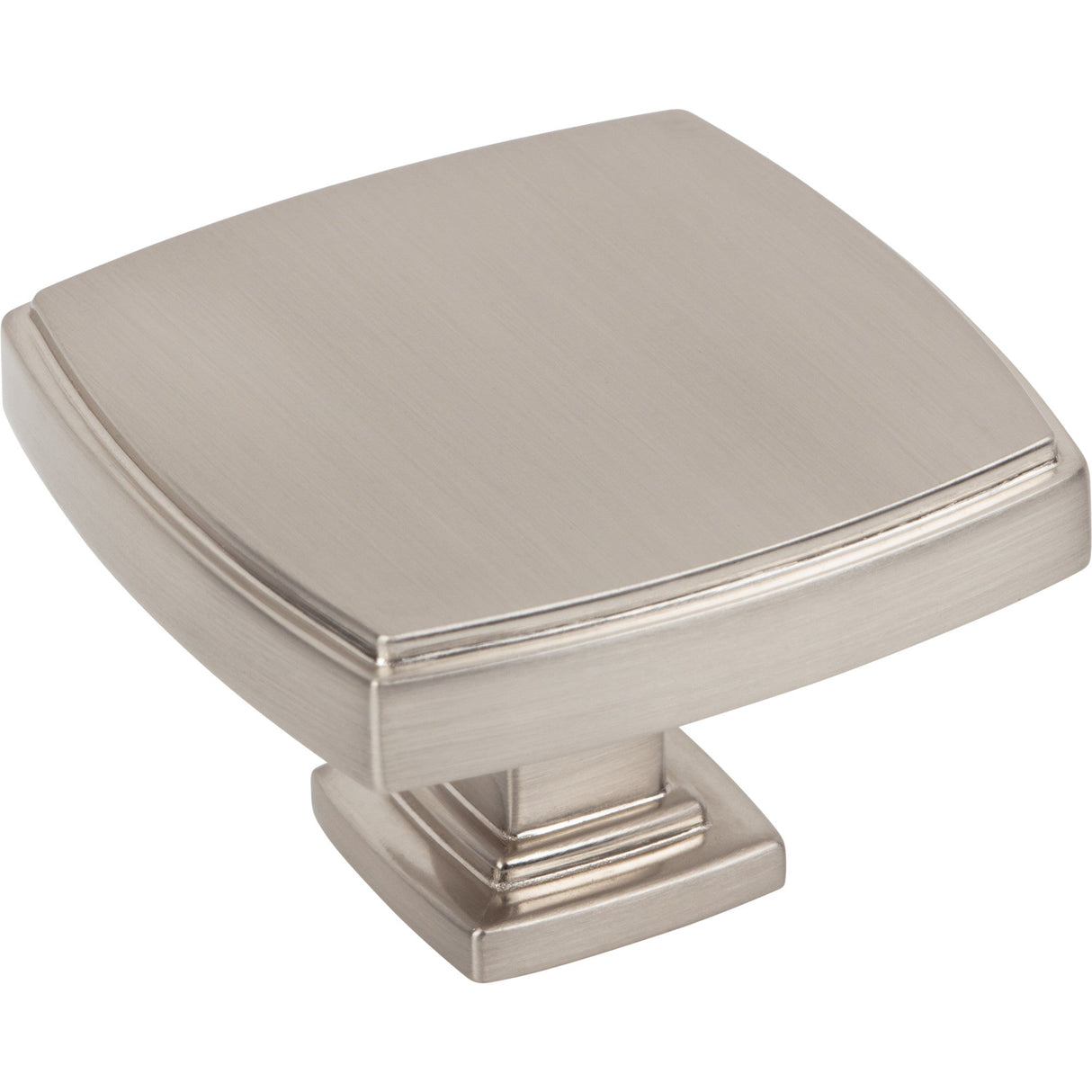 Square Renzo Cabinet Knob by Jeffrey Alexander - Satin Nickel