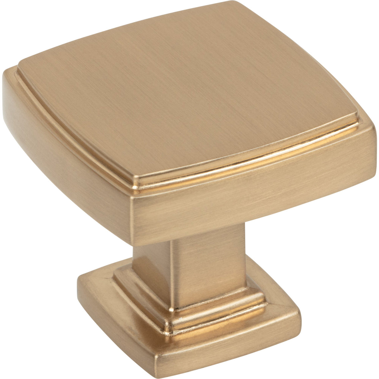 Square Renzo Cabinet Knob by Jeffrey Alexander - Satin Bronze