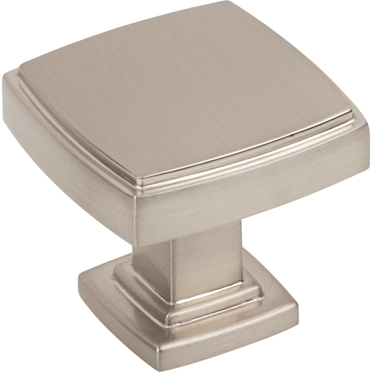 Square Renzo Cabinet Knob by Jeffrey Alexander - Satin Nickel