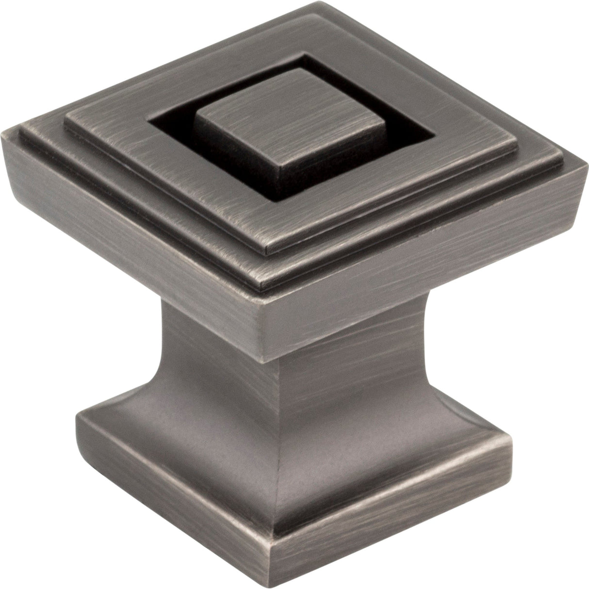 Square Delmar Cabinet Knob by Jeffrey Alexander - Brushed Pewter