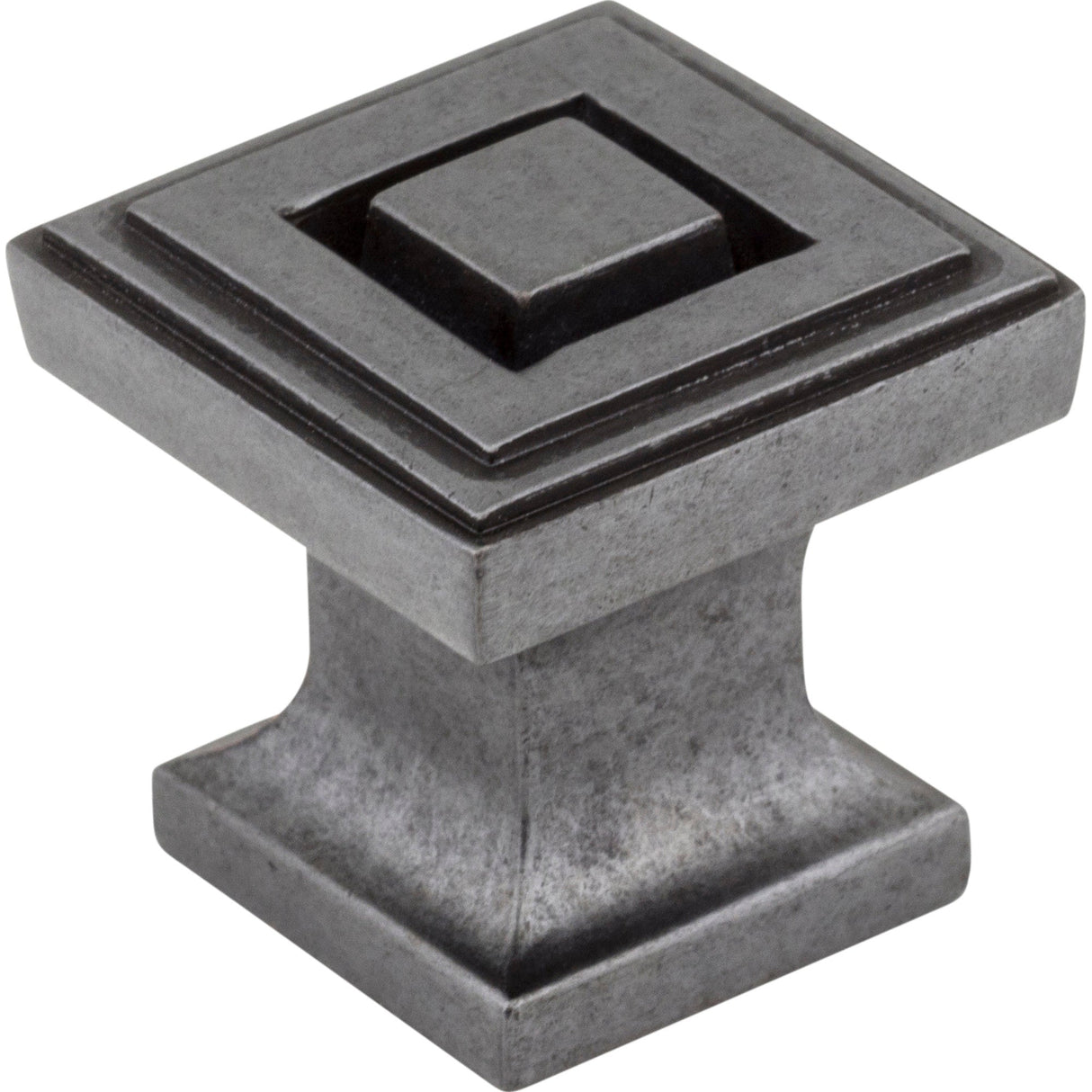 Square Delmar Cabinet Knob by Jeffrey Alexander - Gun Metal