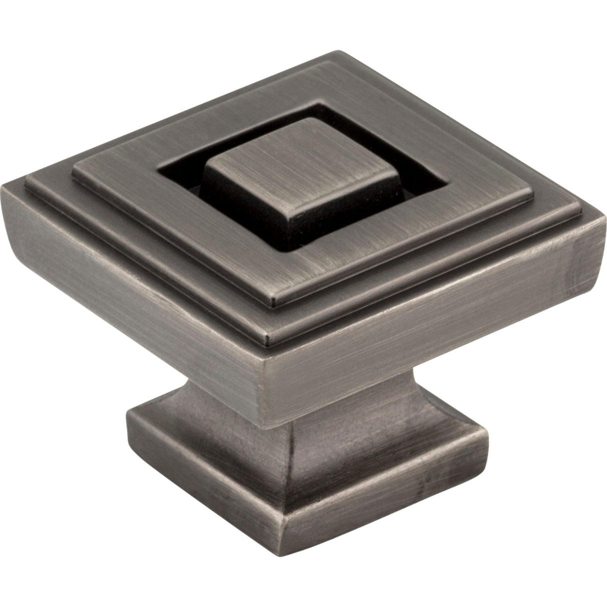 Square Delmar Cabinet Knob by Jeffrey Alexander - Brushed Pewter
