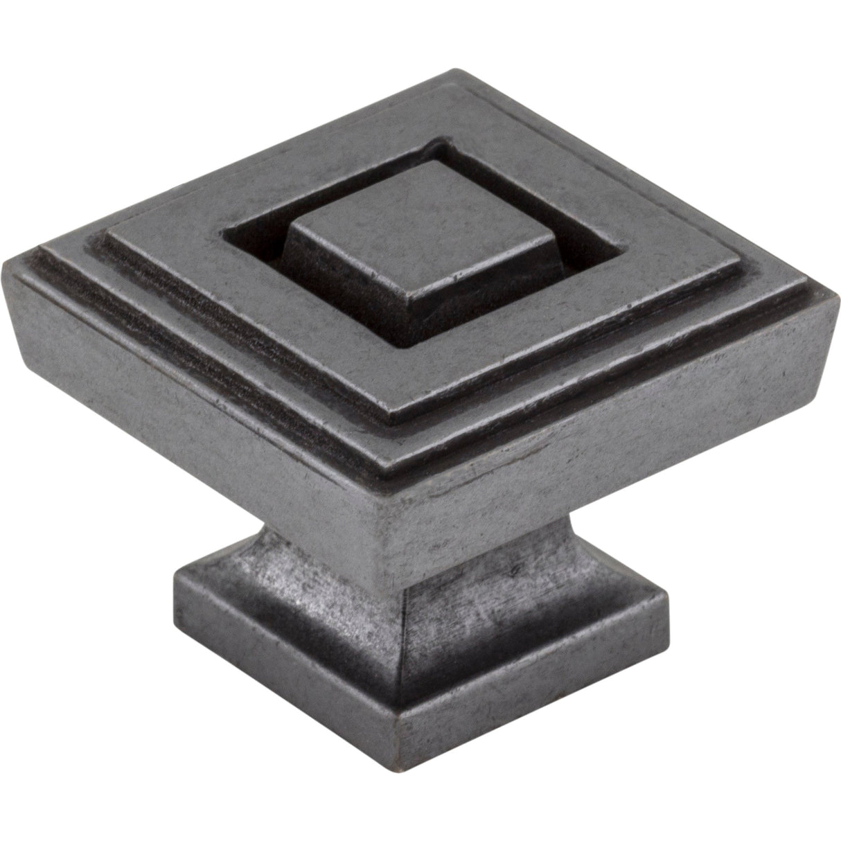Square Delmar Cabinet Knob by Jeffrey Alexander - Gun Metal