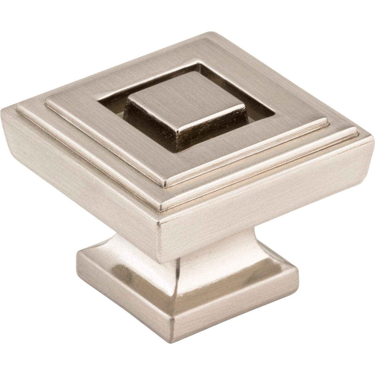 Square Delmar Cabinet Knob by Jeffrey Alexander - Satin Nickel