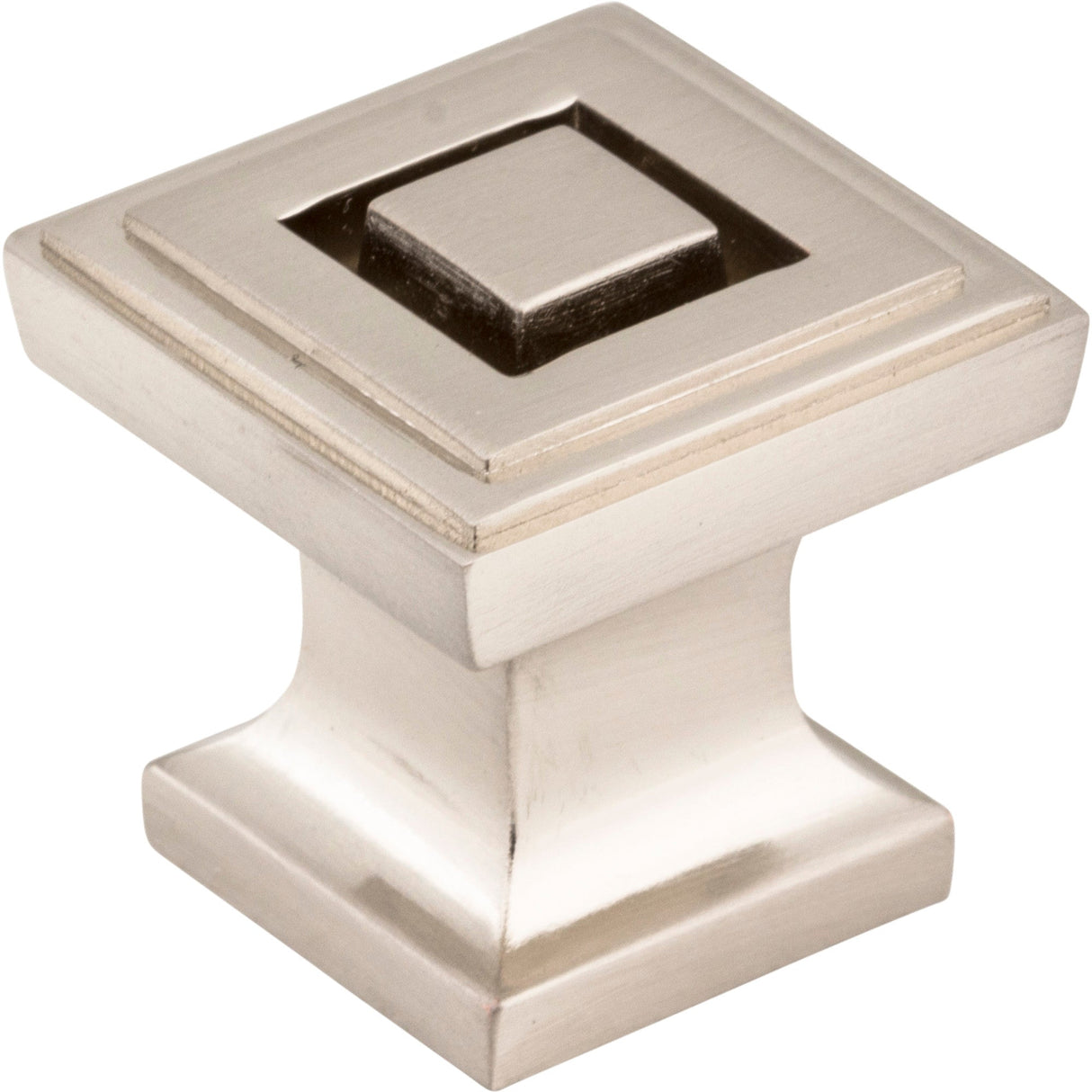 Square Delmar Cabinet Knob by Jeffrey Alexander - Satin Nickel