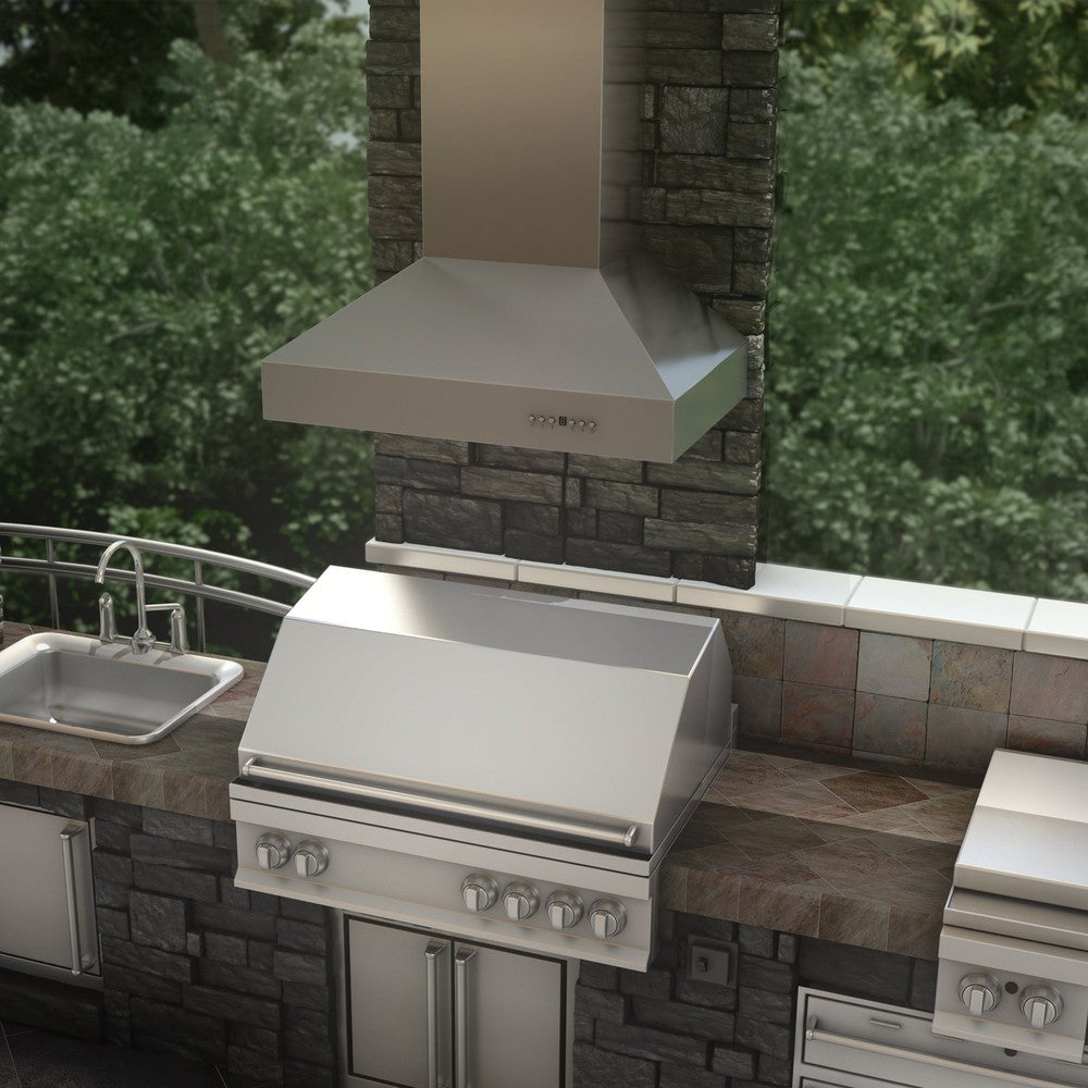 ZLINE Outdoor Wall Mount Range Hood in Outdoor Approved Stainless Steel (667-304)