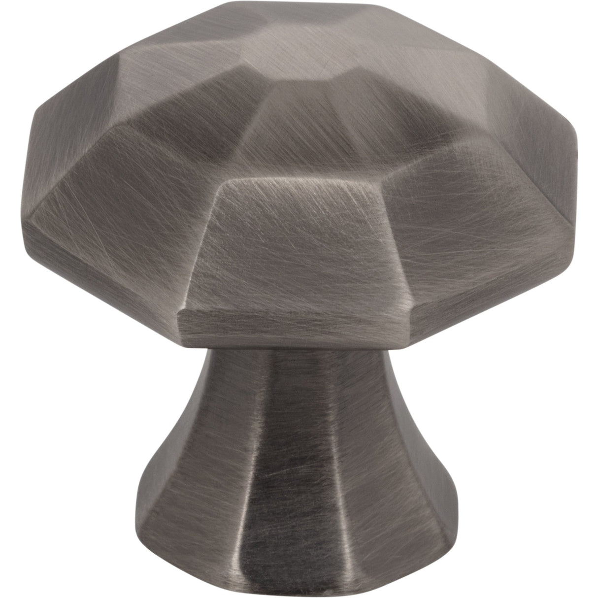 Octagonal Wheeler Cabinet Knob by Jeffrey Alexander - Brushed Pewter