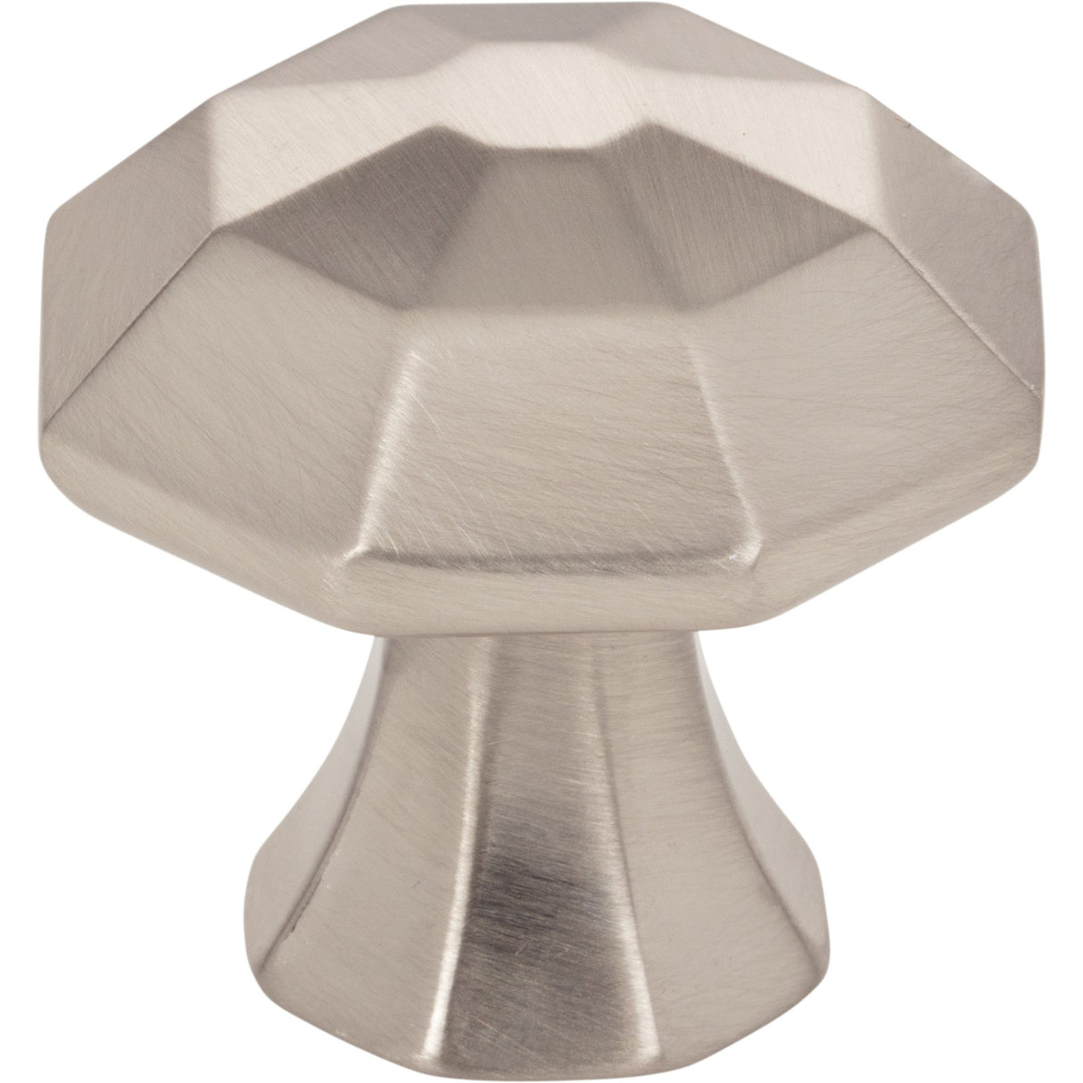 Octagonal Wheeler Cabinet Knob by Jeffrey Alexander - Satin Nickel