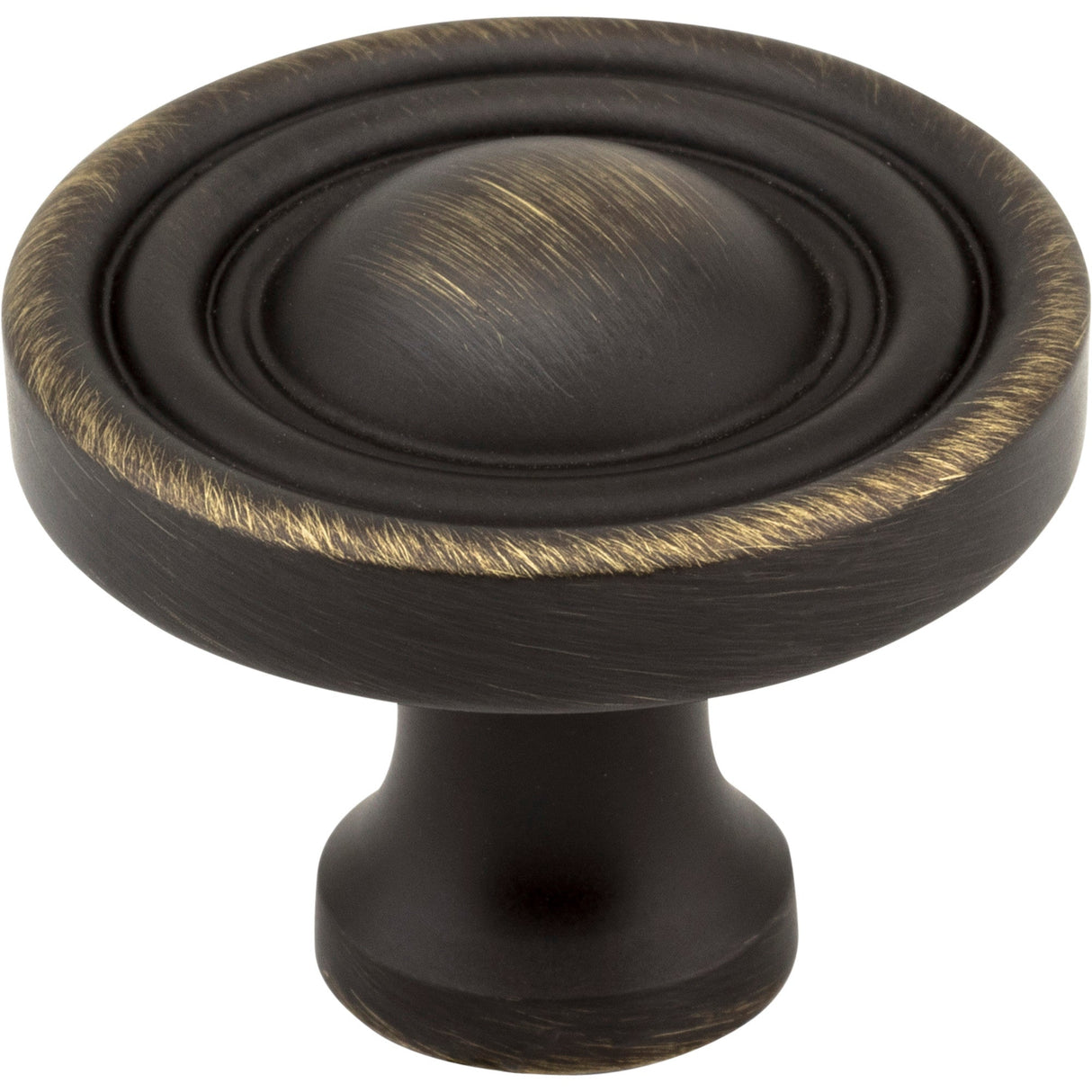 Round Bella Cabinet Knob by Jeffrey Alexander - Antique Brushed Satin Brass