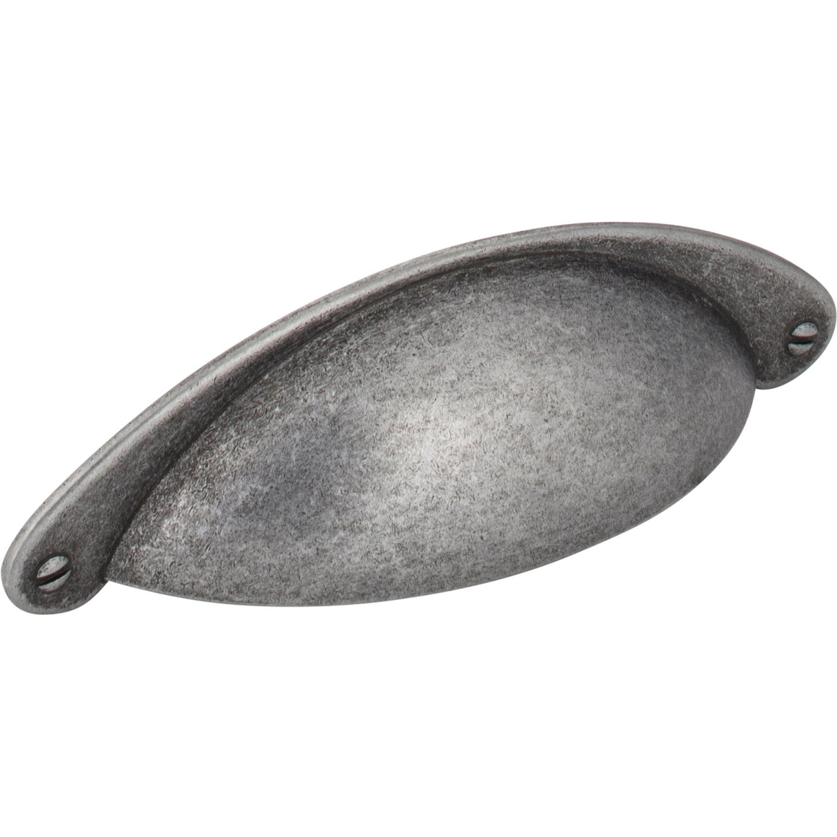 Lyon Cabinet Cup Pull by Jeffrey Alexander - Distressed Antique Silver