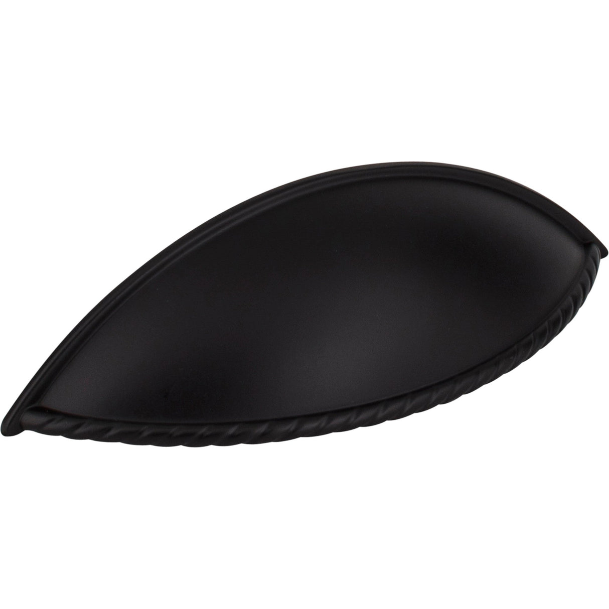 Lenoir Cabinet Cup Pull by Jeffrey Alexander - Matte Black