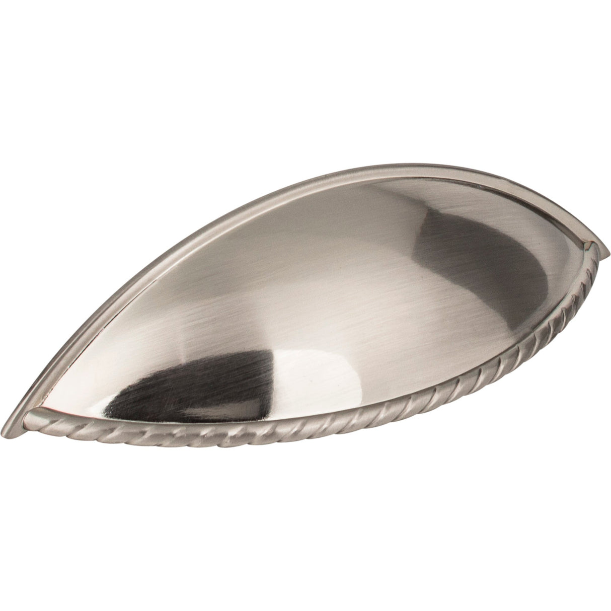 Lenoir Cabinet Cup Pull by Jeffrey Alexander - Satin Nickel