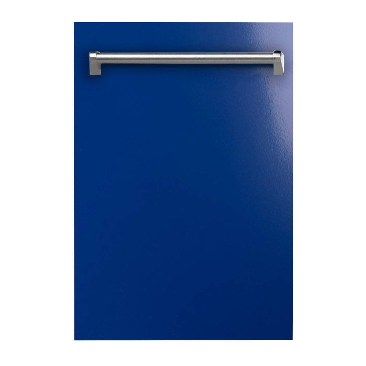 ZLINE 18 in. Compact Top Control Dishwasher with Blue Gloss Panel and Traditional Handle, 52dBa (DW-BG-18)
