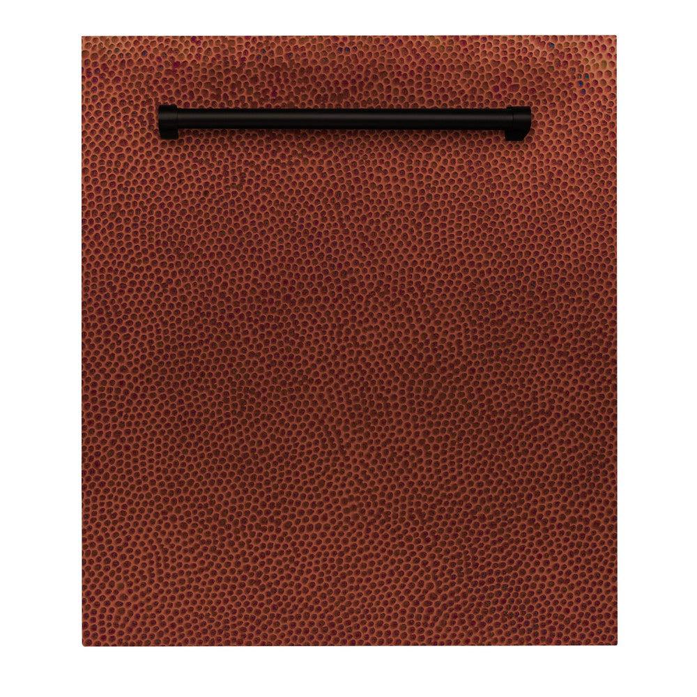 ZLINE 24 in. Dishwasher Panel in Hand-Hammered Copper with Traditional Handle
