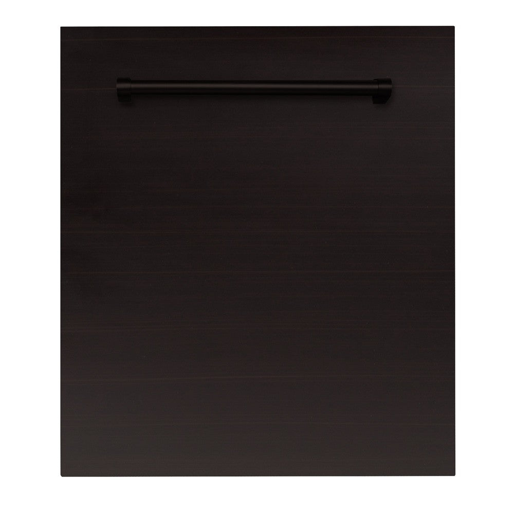 ZLINE 24 in. Dishwasher Panel in Oil-Rubbed Bronze with Traditional Handle