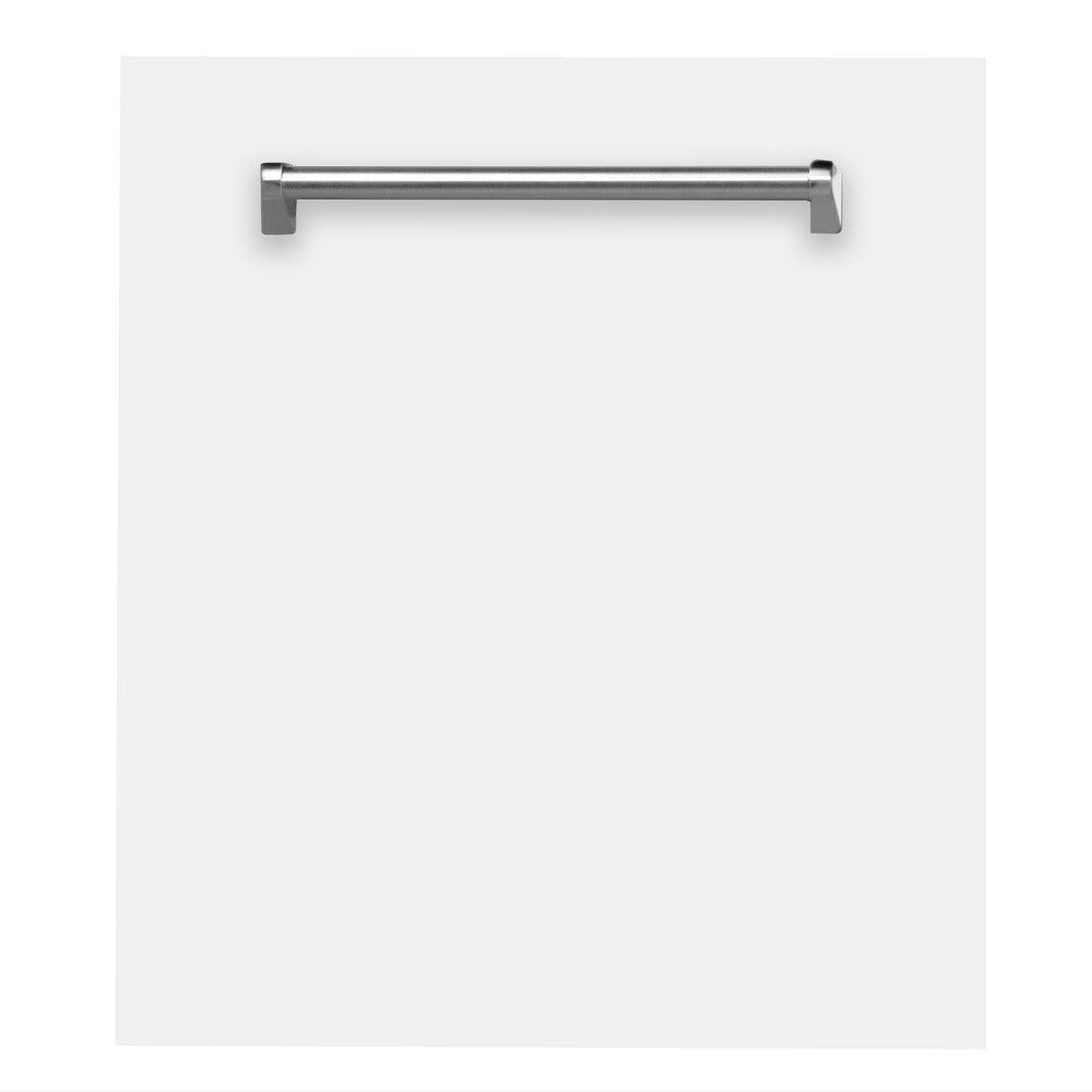 ZLINE 24 in. Dishwasher Panel in White Matte with Traditional Handle