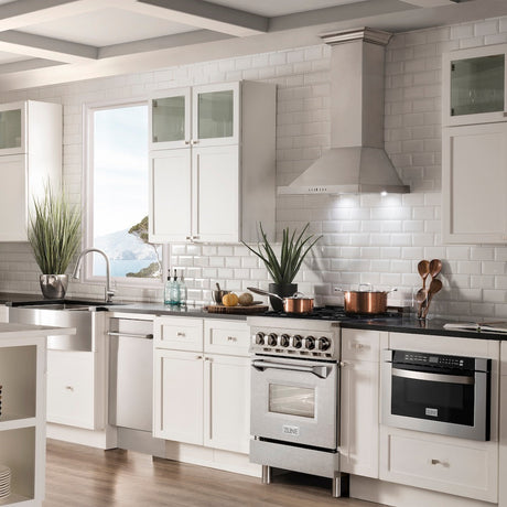 ZLINE 24 in. 2.8 cu. ft. Dual Fuel Range with Gas Stove and Electric Oven in Stainless Steel (RA24)