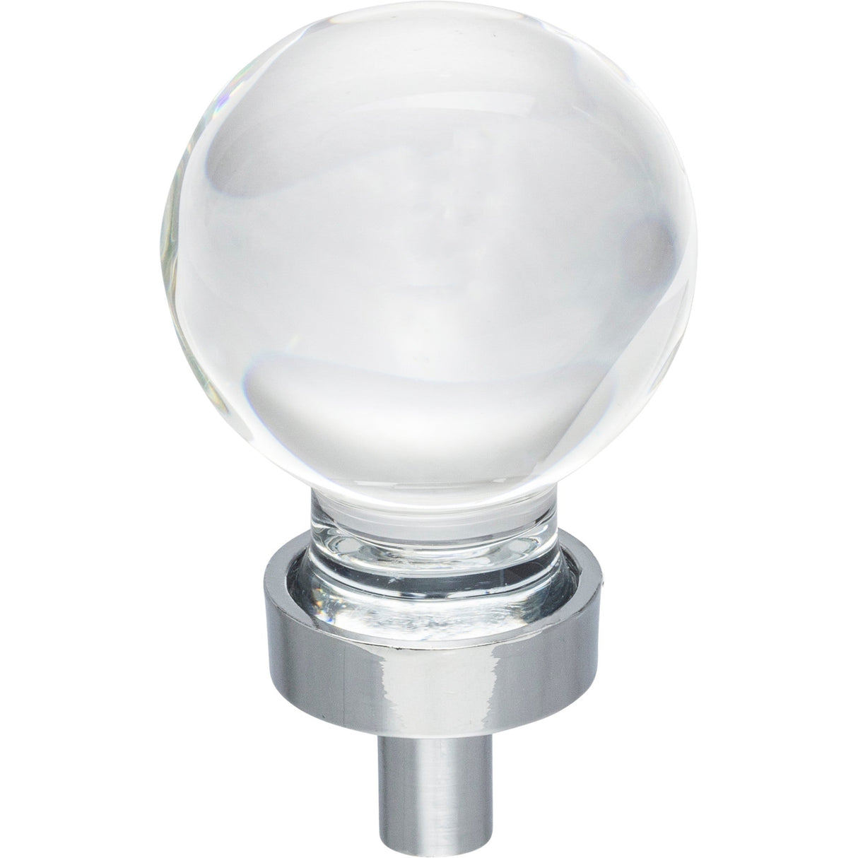 Sphere Glass Harlow Cabinet Knob by Jeffrey Alexander - Polished Chrome