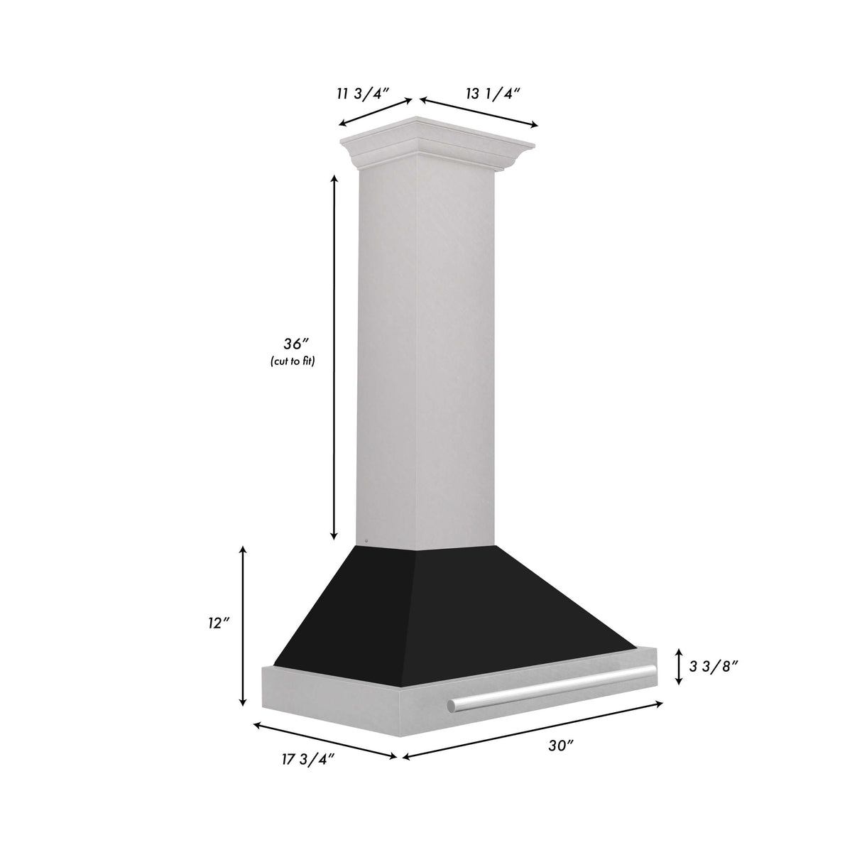 ZLINE 30 in. Fingerprint Resistant Stainless Steel Range Hood with Stainless Steel Handle (KB4SNX-30)