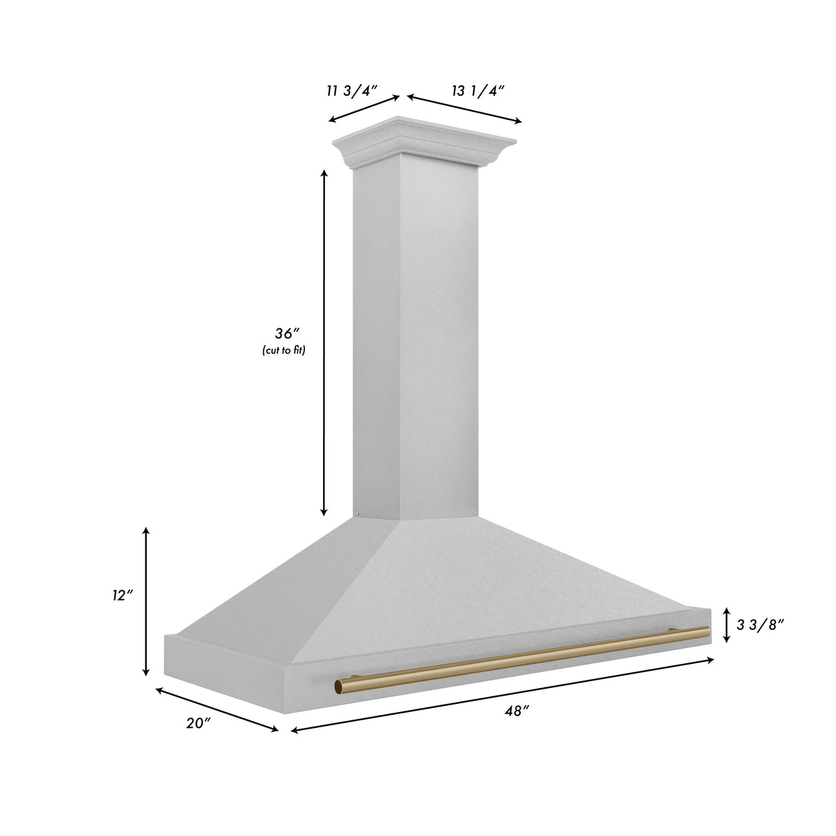 ZLINE 48 in. Autograph Edition Fingerprint Resistant Stainless Steel Range Hood with Accents (KB4SNZ-48)