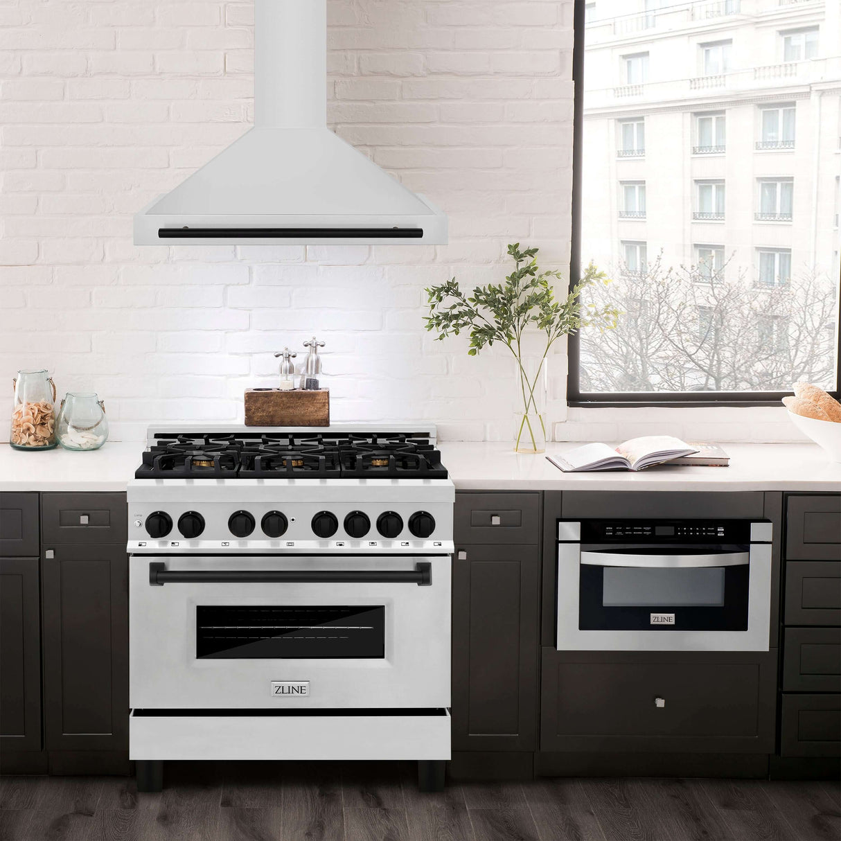 ZLINE Autograph Edition 36 in. Stainless Steel Range Hood with Stainless Steel Shell and Accents (KB4STZ-36)