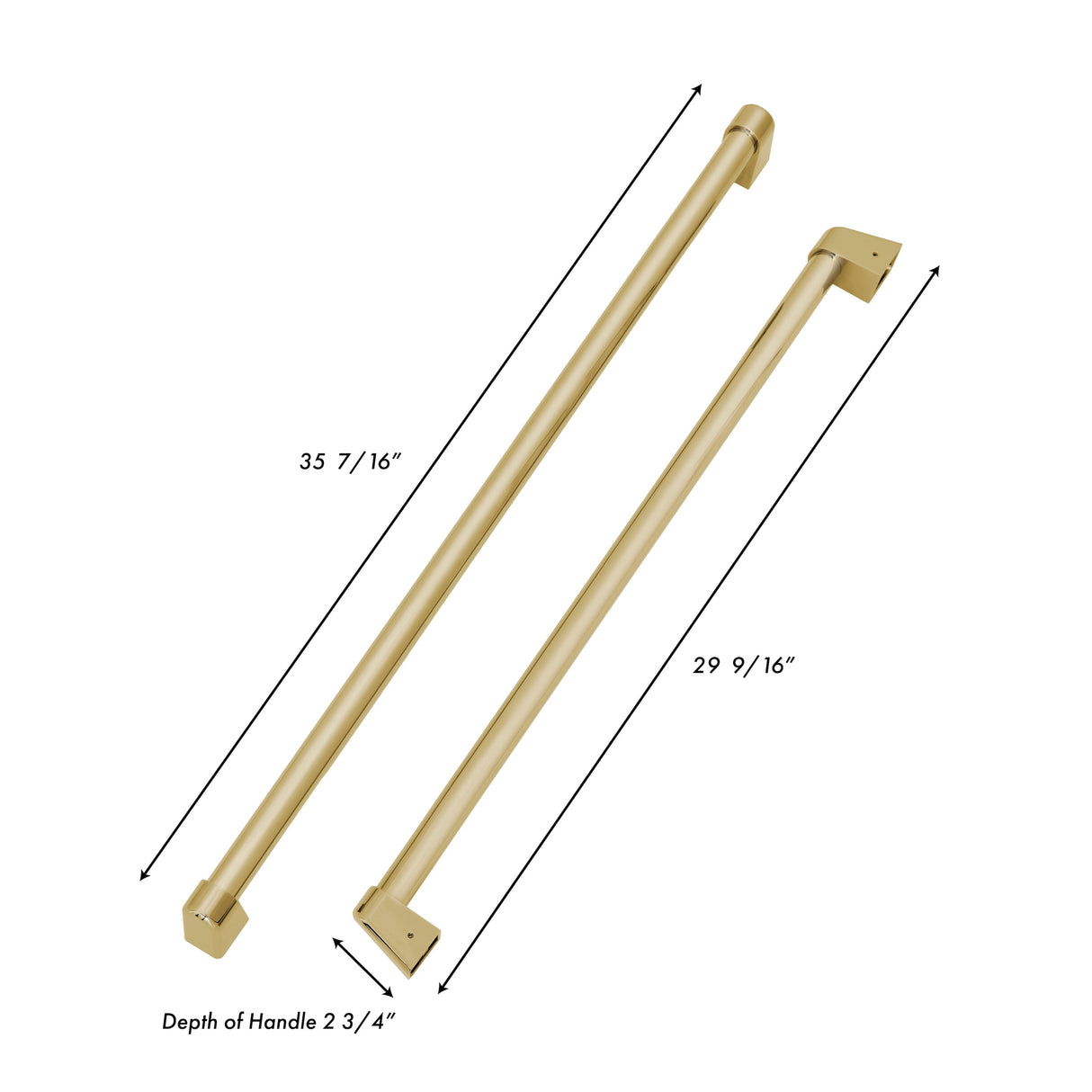 ZLINE 60 in. Autograph Edition Built-in Refrigerator Handles with Accents for RBIV-60