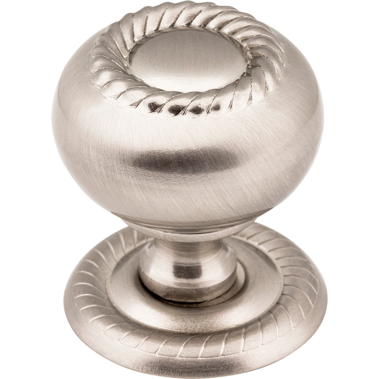 Rope Rhodes Cabinet Knob by Jeffrey Alexander - Satin Nickel