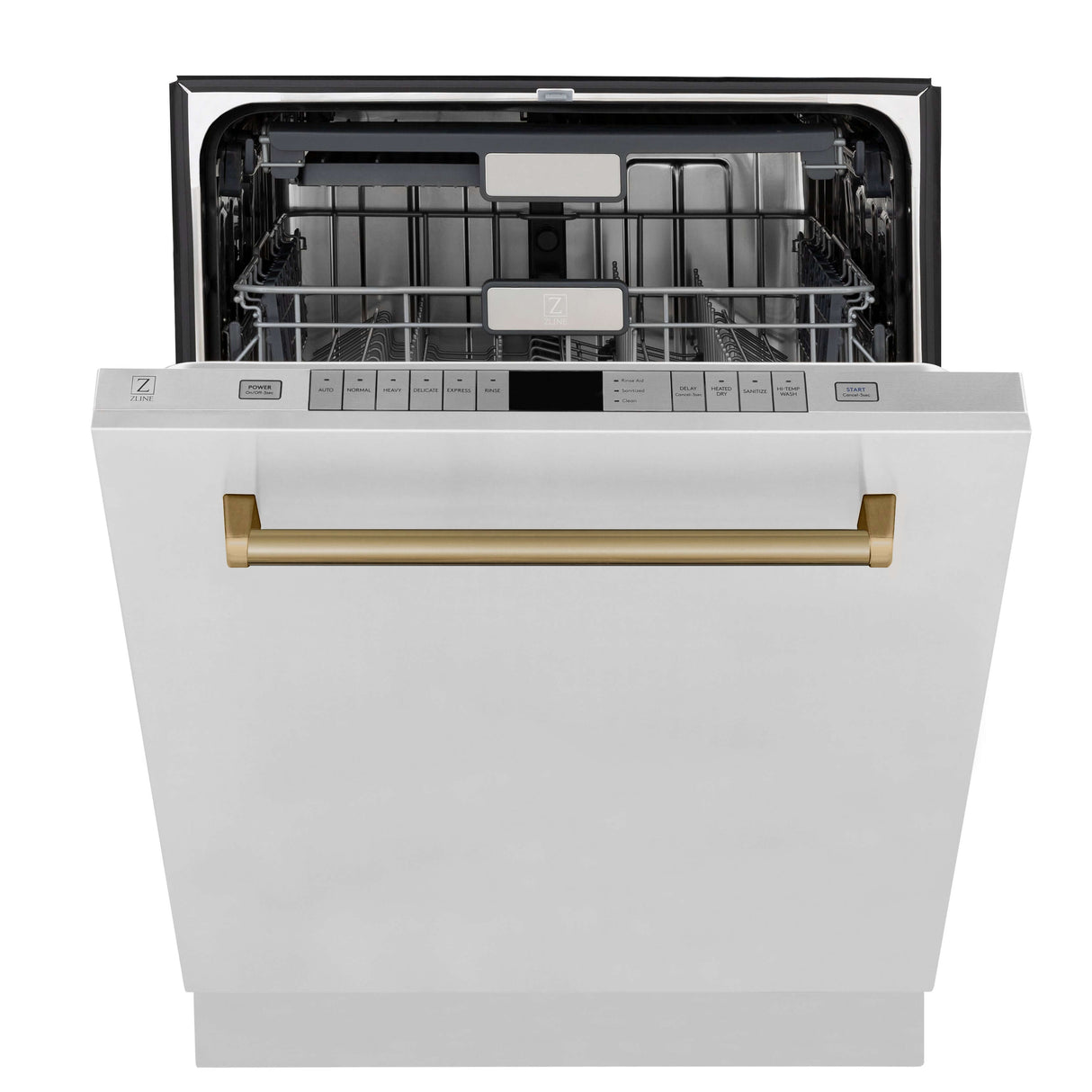 ZLINE 30 in. Autograph Edition Kitchen Package with Stainless Steel Dual Fuel Range, Range Hood, Dishwasher and Refrigeration with Champagne Bronze Accents (4KAPR-RARHDWM30-CB)