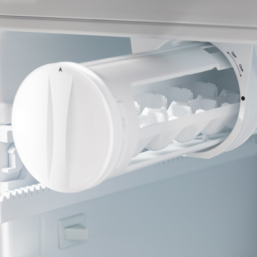 ZLINE Autograph Edition 36 in. 22.5 cu. ft 4-Door French Door Refrigerator with Ice Maker in Stainless Steel with Polished Gold Square Handles (RFMZ-36-FG)