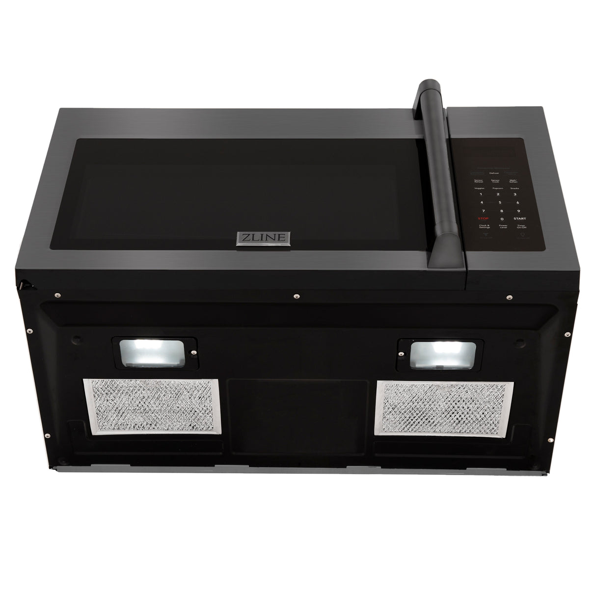 ZLINE 30 in. Black Stainless Steel Over the Range Convection Microwave Oven with Traditional Handle (MWO-OTR-H-BS)