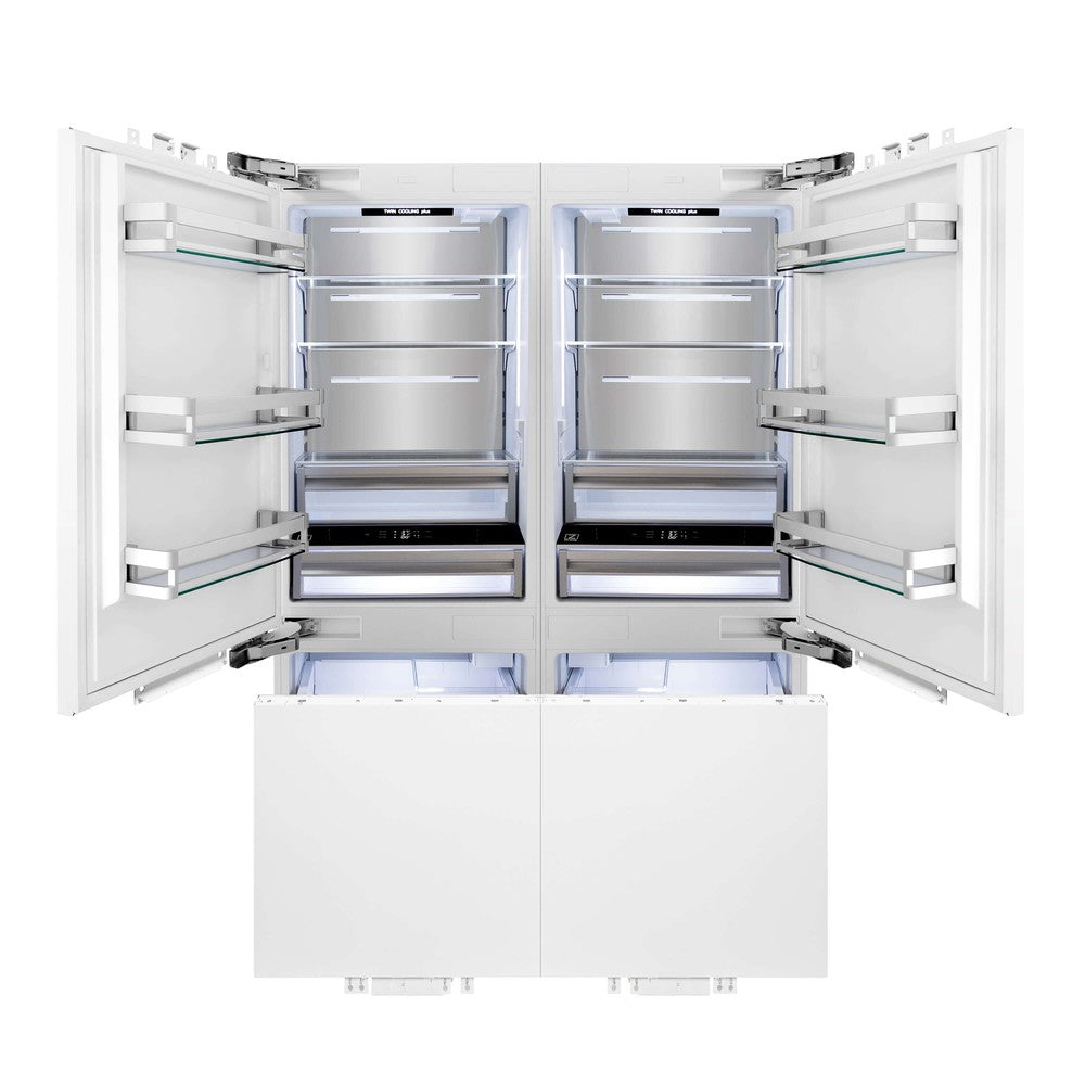 ZLINE 60 in. 32.2 cu. Ft. Panel Ready Built-In 4-Door French Door Refrigerator with Internal Water and Ice Dispenser (RBIV-60)