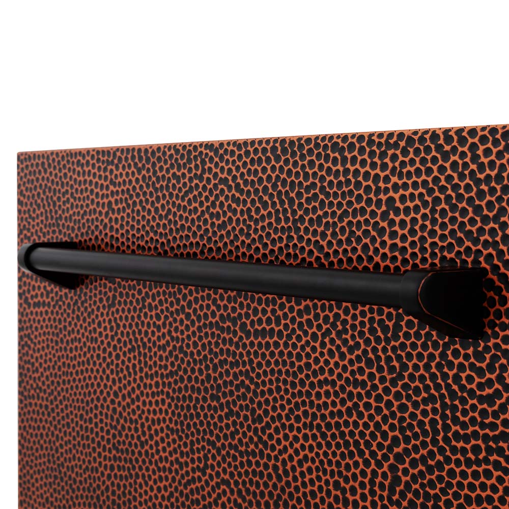 ZLINE 24" Tallac Series 3rd Rack Dishwasher with Hand-Hammered Copper Panel and Traditional Handle, 51dBa (DWV-HH-24)