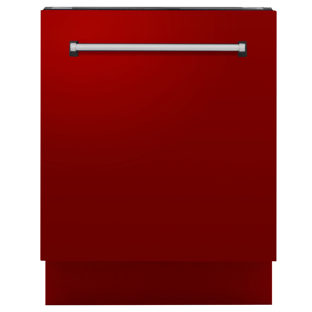 ZLINE 24" Tallac Series 3rd Rack Dishwasher with Red Gloss Panel and Traditional Handle, Color Panel Options, 51dBa (DWV-RG-24)
