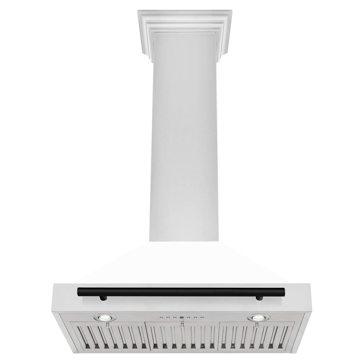 ZLINE 30 in. Autograph Edition Stainless Steel Range Hood with White Matte Shell and Accents (KB4STZ-WM30)