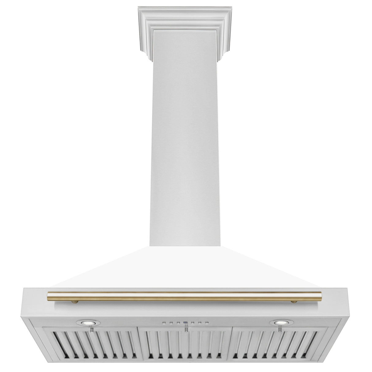 ZLINE 36 in. Autograph Edition Stainless Steel Range Hood with White Matte Shell and Accents (KB4STZ-WM36)