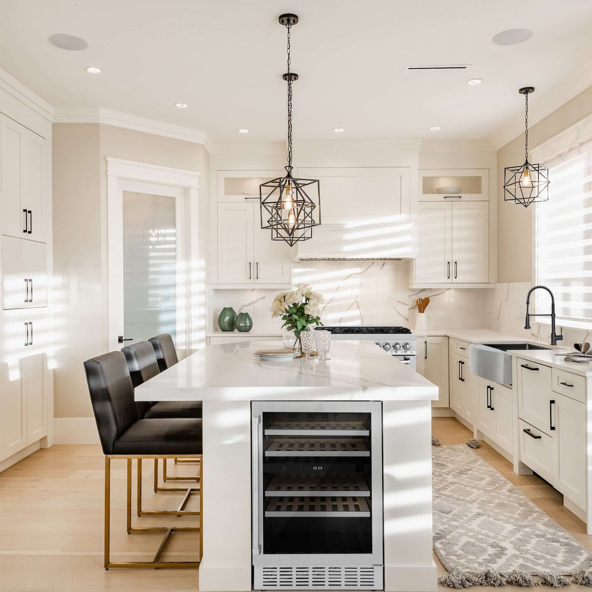 ZLINE 24 In. Monument Dual Zone 44-Bottle Wine Cooler in Stainless Steel with Wood Shelf (RWV-UD-24)