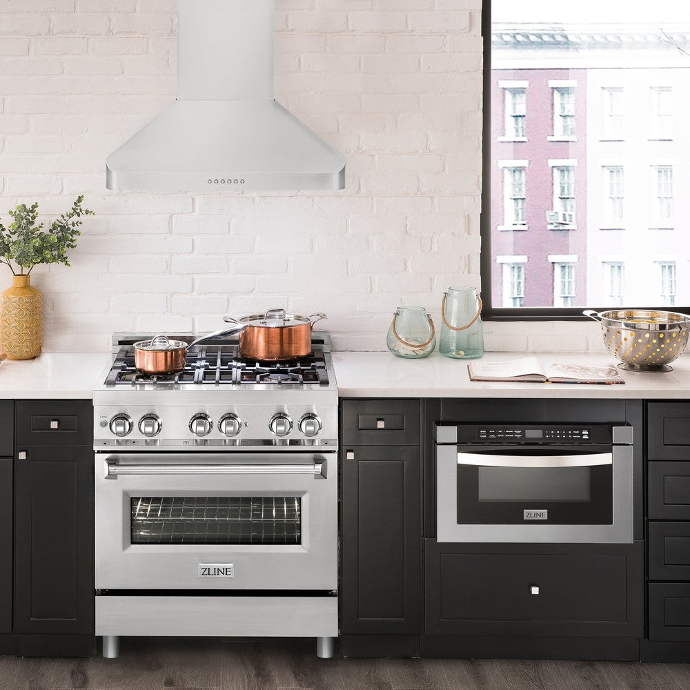 ZLINE Alpine Series Ducted Wall Mount Range Hood in Stainless Steel (ALP100WL)