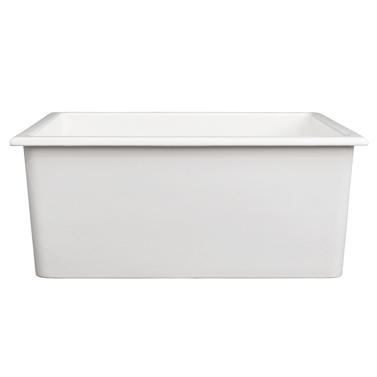 ZLINE 24 in. Rome Dual Mount Single Bowl Fireclay Kitchen Sink with Bottom Grid (FRC5123)