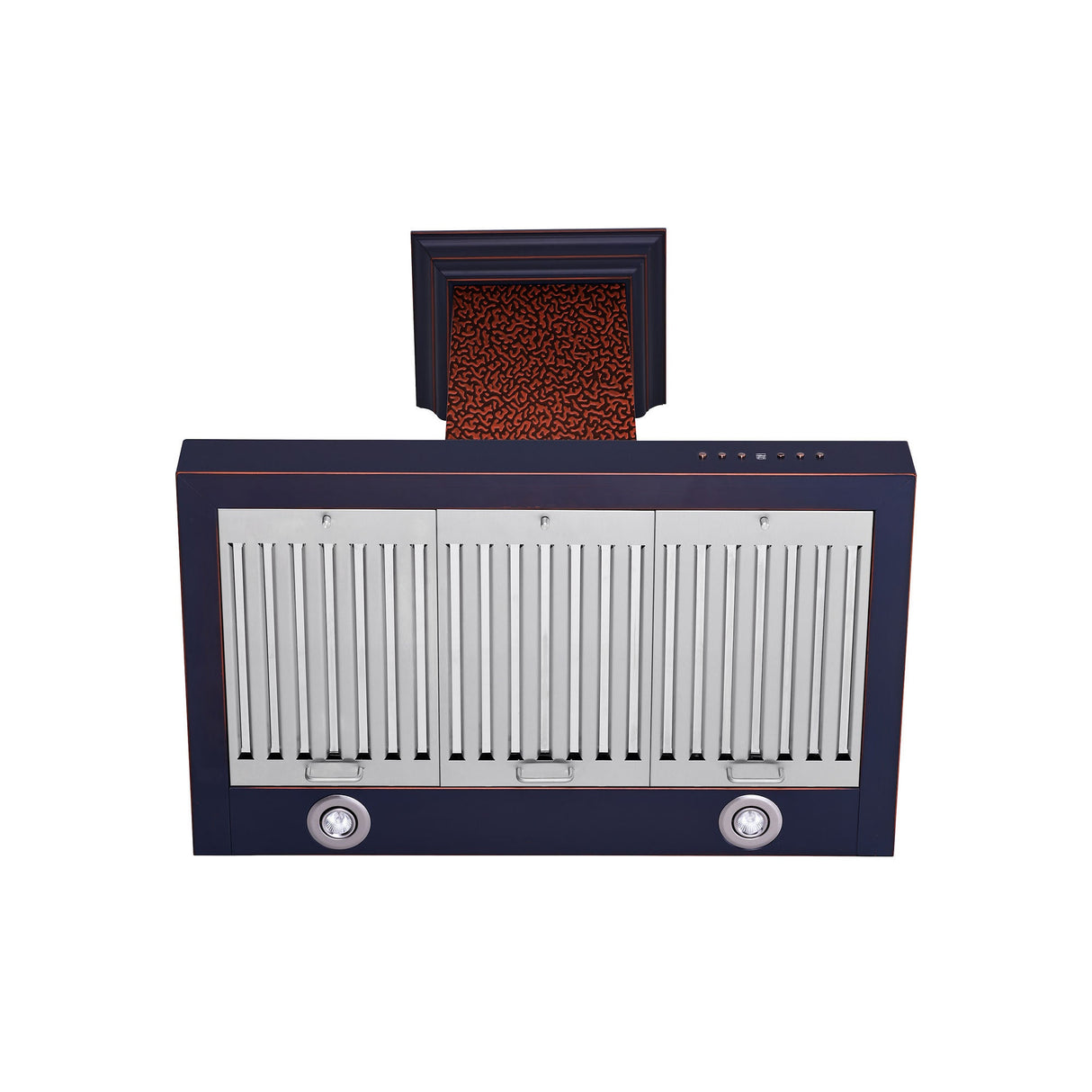 ZLINE Designer Series Wall Mount Range Hood in Embossed Copper with Size Options (KB2-EBXXX)