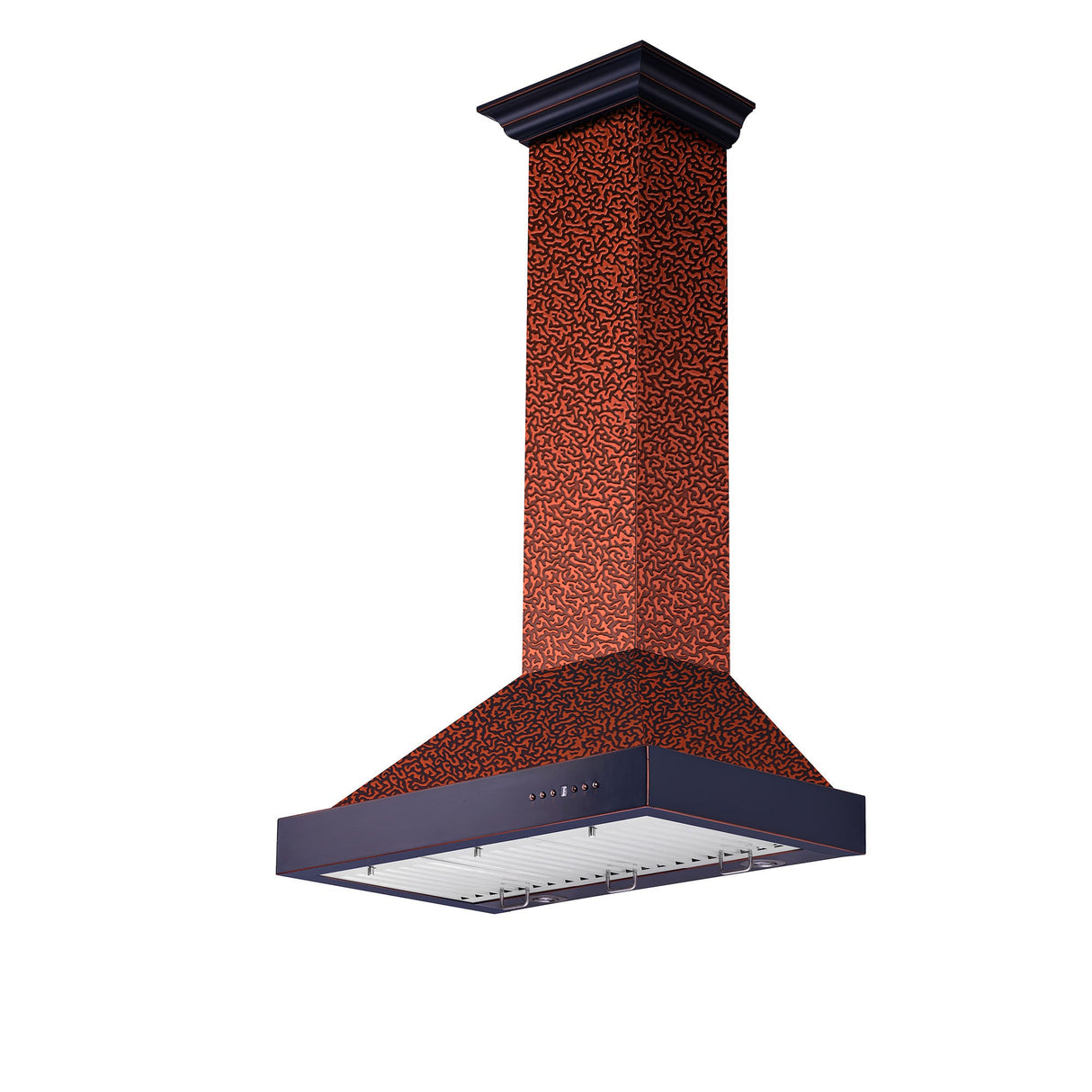 ZLINE Designer Series Wall Mount Range Hood in Embossed Copper with Size Options (KB2-EBXXX)
