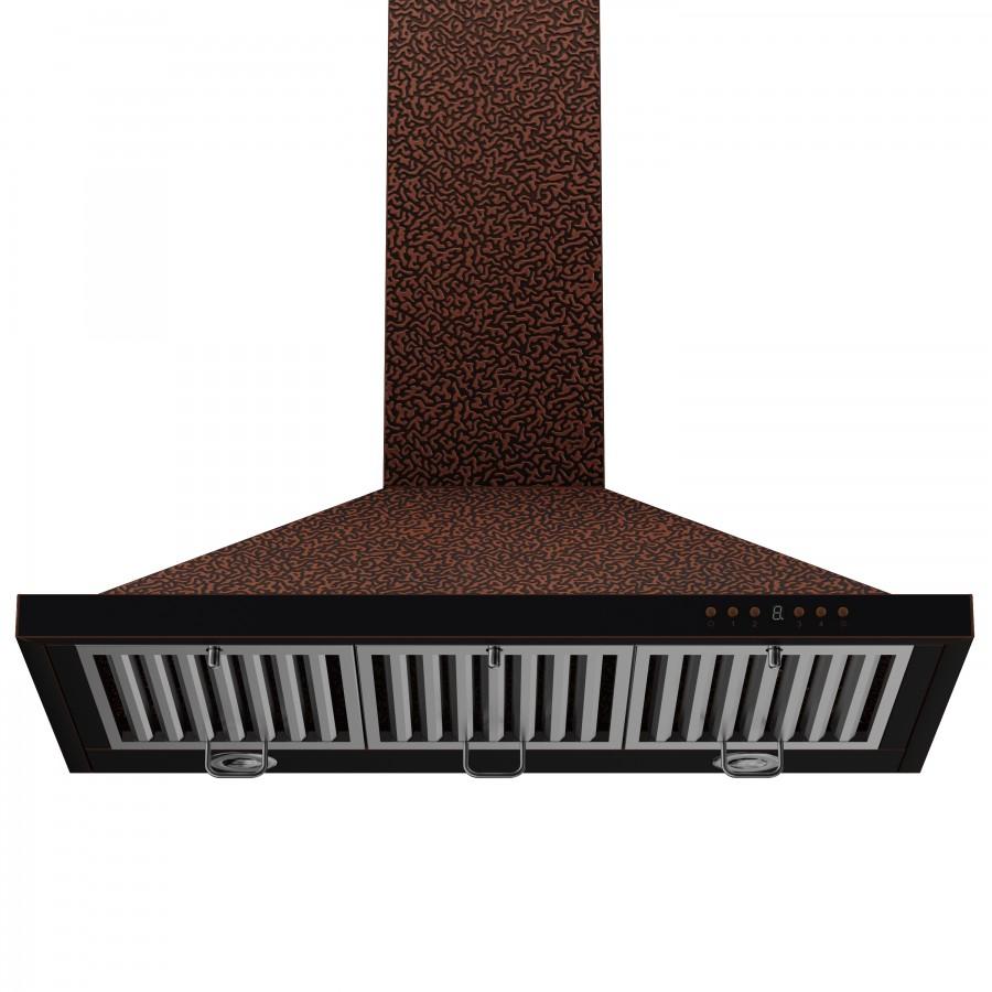 ZLINE Designer Series Embossed Copper Wall Mount Range Hood (8KBE)
