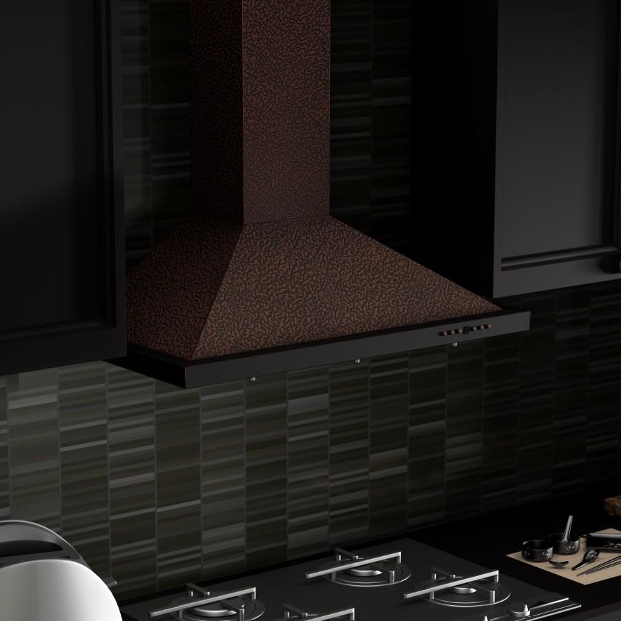 ZLINE Designer Series Embossed Copper Wall Mount Range Hood (8KBE)